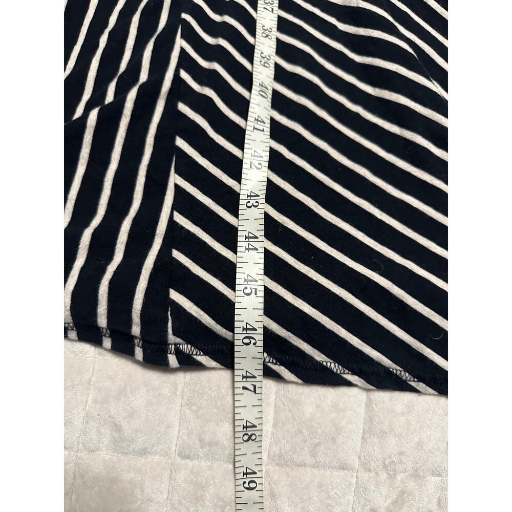 Anthropologie Saturday Sunday Cotton Jersey Dress Size Large Striped Black White - Picture 6 of 6